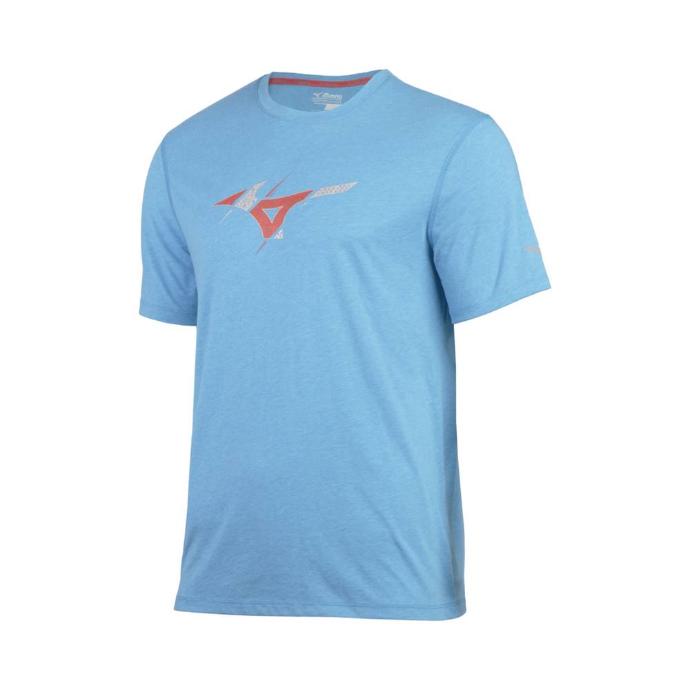 Mizuno Men's Inspire Graphic T-Shirts Blue (421647-OJF)